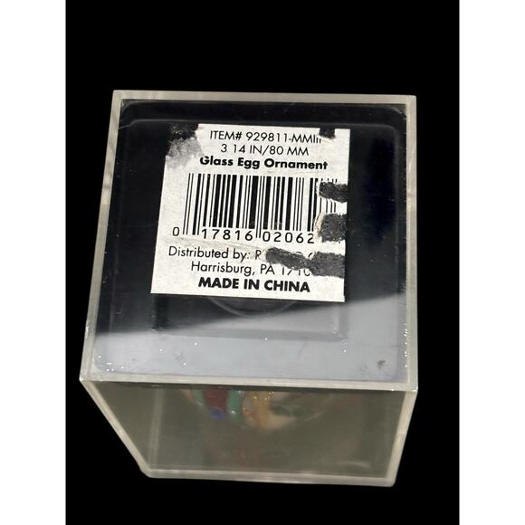 2005 LIMITTED SERIES HAND CRAFTED CHRISTMA HOLIDAY GLASS ORNAMENT EGG SHAPE - Picture 5 of 7